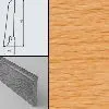 Плинтус шпонированный Burkle Бук коричневый 80x16, 1 м.п.